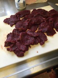 鹿肉ジャーキーもどきの材料